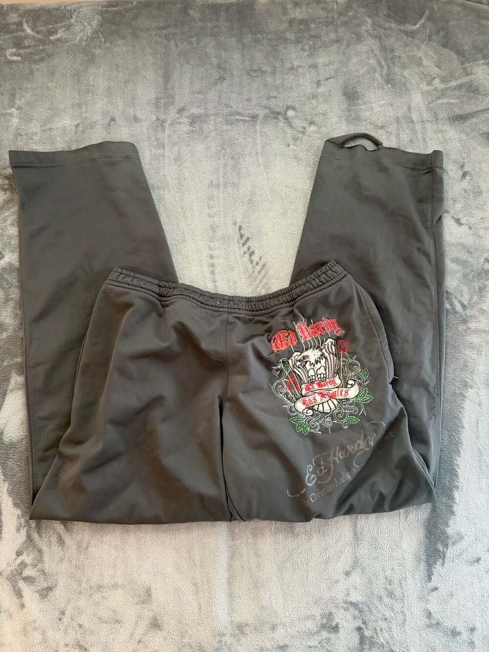 Ed Hardy Sport By Dark Gray Sweatpants With Tiger Tag Size M